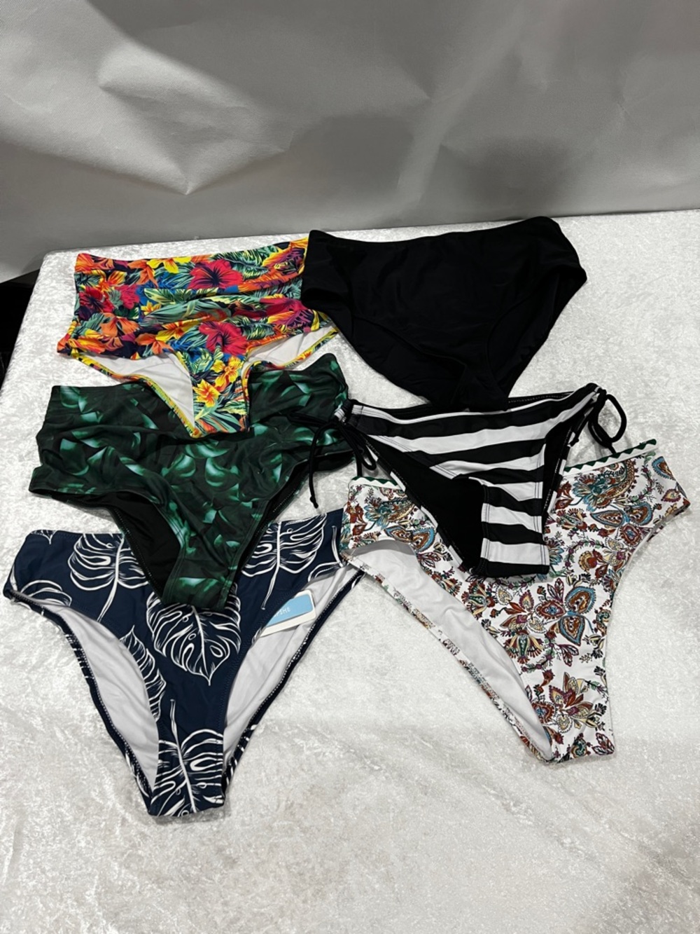 Lot Bundle Swimwear 6-Pc. Bikini Bottom Bathing-Suit Size Large Multicolor